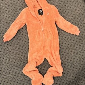 Onepiece.com Cozy pink Hooded Onesie